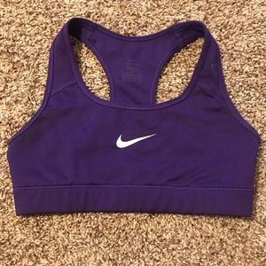 purple nike sports bra